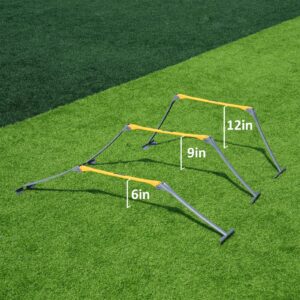 PodiuMax Portable Height Adjustable Sports Training Hurdle, Lightweight, Innovative Foldable Design, Collapsible Safe, 6 per Pack