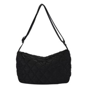 lushandy quilted shoulder bags women crossbody bag tote handbags fashion nylon solid color autumn winter