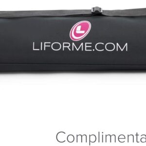 LIFORME Original Yoga Mat & Travel Mat Bundle Pack – Patented Alignment System, Eco-Friendly, Non-Slip Warrior-Grip, Made with Natural Rubber, Thick, Sweat Resistant, Comfortable - Pink/Pink