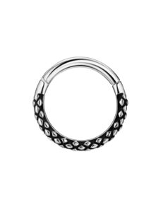 8mm silver 316l surgical steel septum rings nose piercing ring black hinged nose rings hoop cartilage earring lobe tragus daith rook helix piercing jewelry 16 gauge septum clicker lip rings snakeskin