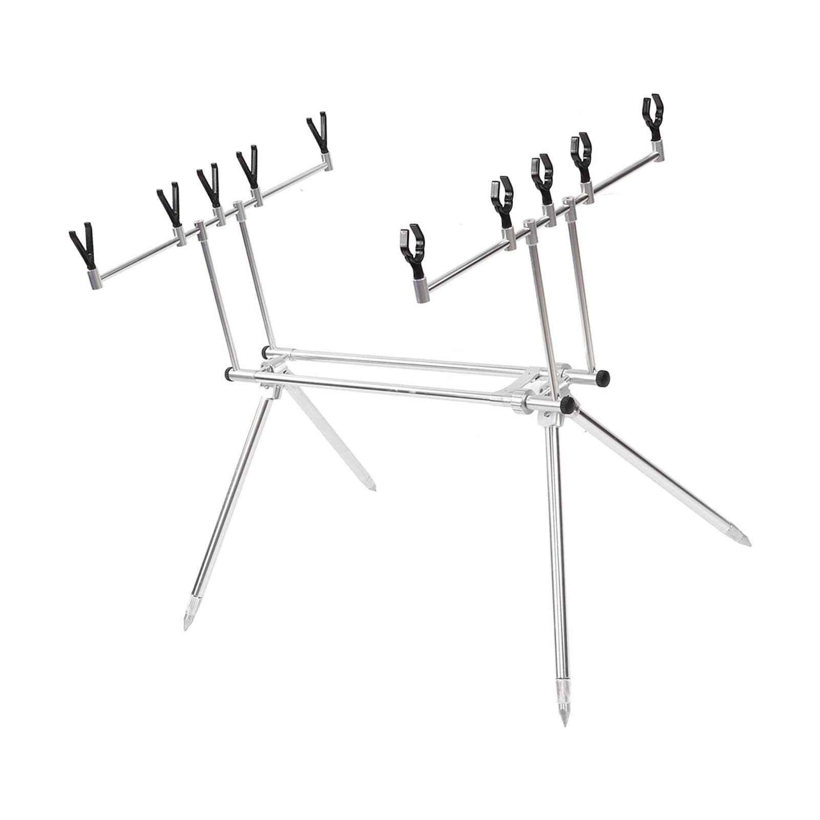 Retractable Fishing Rod Pod Stand Holder Detachable Design Aluminium Alloy Casting Rods Carp Tackle Tools Accessory