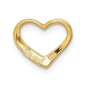 Auriga Fine Jewelry 10K Yellow Gold Floating Heart Chain Slide Pendant for Women