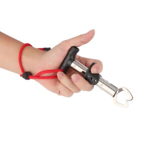 Stainless Steel Fishing Grip Holder, Portable Gripper Gear Grabber Fish Grip Scale Lip Grip Pliers Trigger