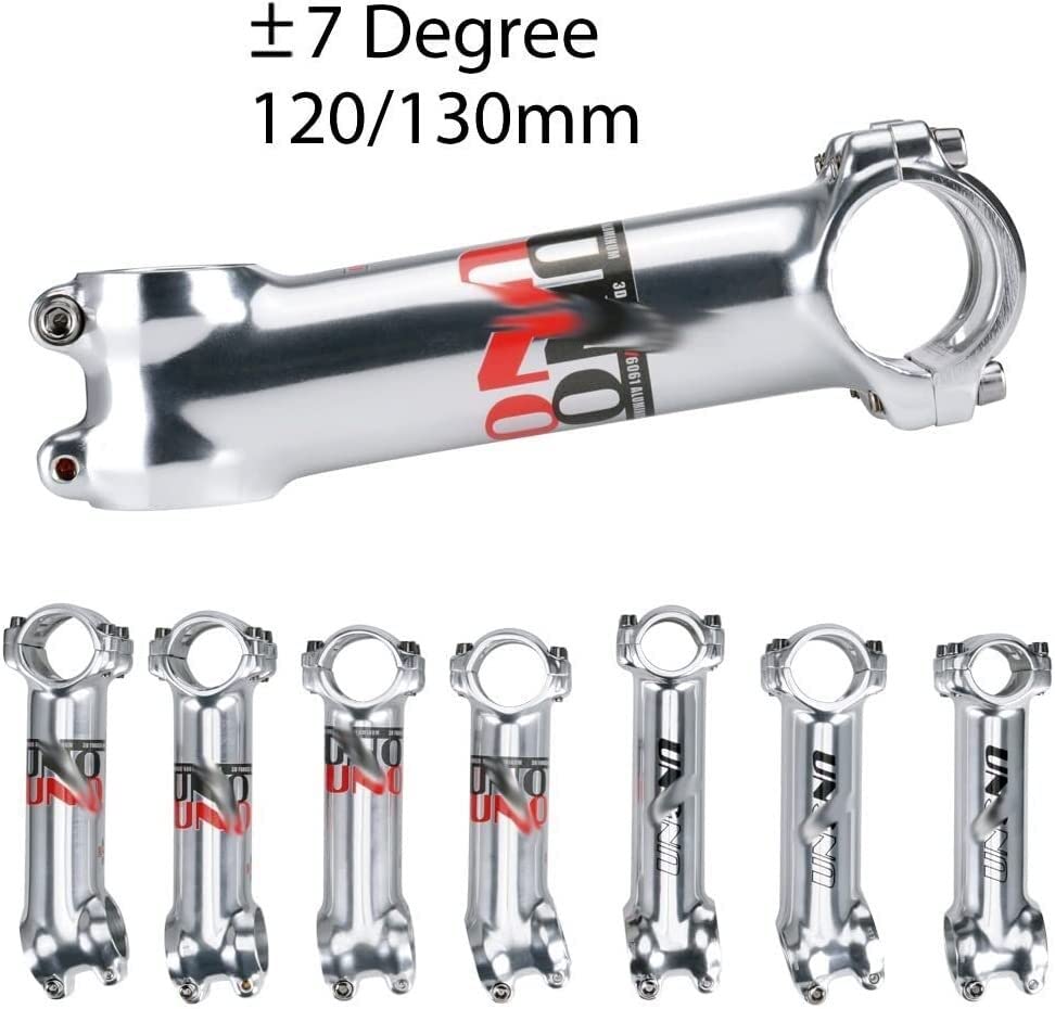 ZECHAO Bike Handlebar Stem,Mountain Stem 31.8 * 120/130mm Mountain Bike Stem Road Bike Accessories Parts Bike Stem (Color : Silver, Size : 17 Degree 31.8 * 130mm)