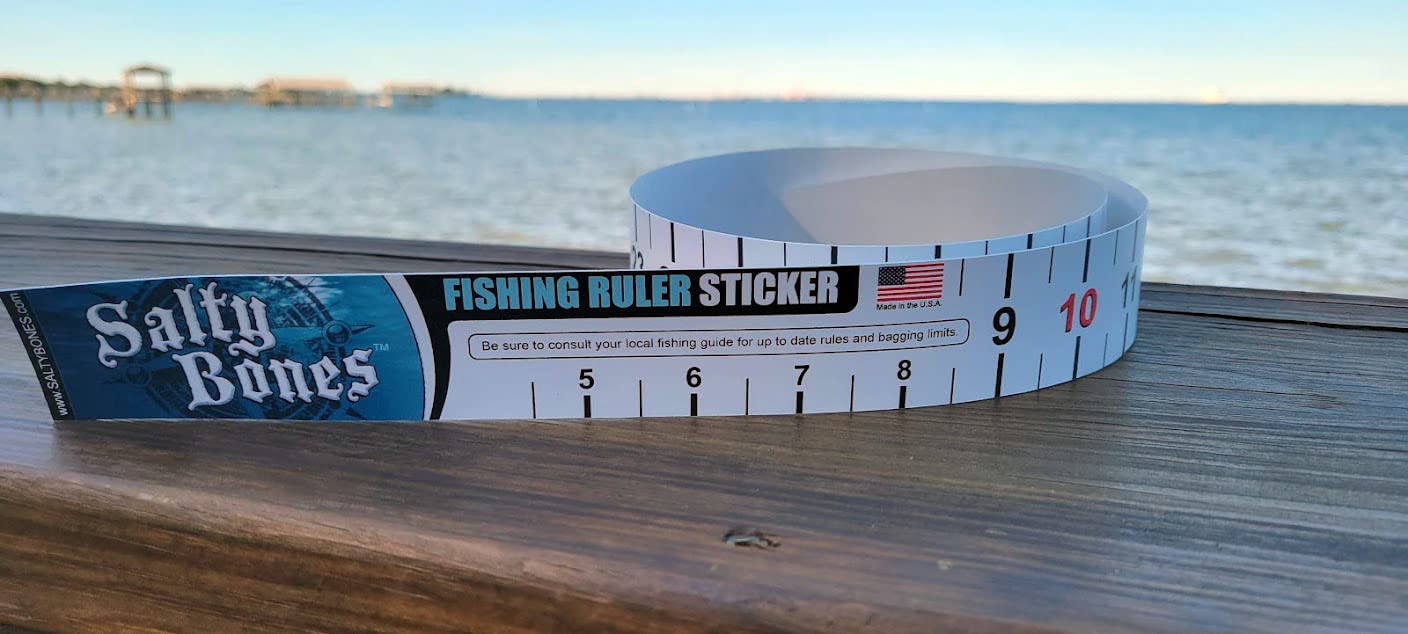 Salty Bones 36" Fishing Ruler Sticker - Made in The USA