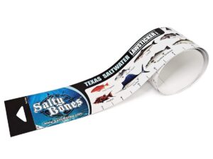 salty bones texas saltwater lawsticker - 36" sticker ruler - made in the usa - newest version