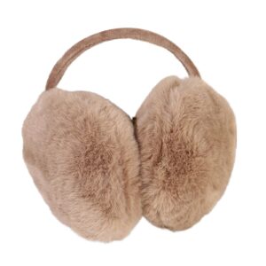 akomatial ear warmers for women, plush cute ear muffs lightweight winter behind the head earmuffs for running riding hiking camel