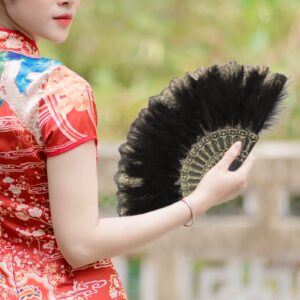 Zerodeko Fan Chinese Folding Hand Fan Flapper Fan Lace Hand Fan Lace Folding Fans Vintage Folding Fans Bridemaids Fan Photo Prop Girl Plastic Court Fan Chinese Style