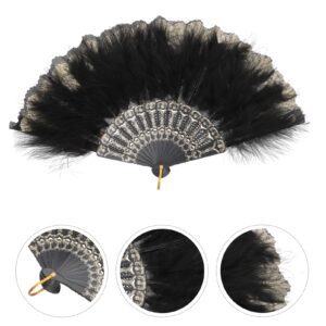 Zerodeko Fan Chinese Folding Hand Fan Flapper Fan Lace Hand Fan Lace Folding Fans Vintage Folding Fans Bridemaids Fan Photo Prop Girl Plastic Court Fan Chinese Style