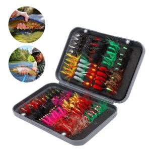 100 Pcs Fly Fishing Lure Simulation Insect Exquisite Water Outside Flying Bait Tool Lures Hook with Accessory