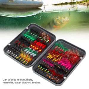 100 Pcs Fly Fishing Lure Simulation Insect Exquisite Water Outside Flying Bait Tool Lures Hook with Accessory