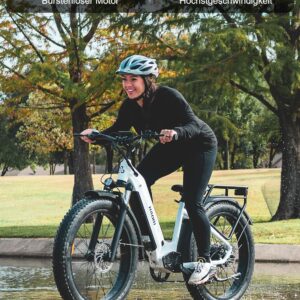 HAOQI Eagle Electric Bike, Peak 1000W Motor All-Terrain Ebike 48V 20AH Removable Battery up to 80 Miles 28MPH 26" * 4" Fat Tire Front Suspension Electric Mountain Bike for Adults 7-Speed