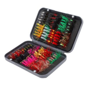 100 Pcs Fly Fishing Lure Simulation Insect Exquisite Water Outside Flying Bait Tool Lures Hook with Accessory