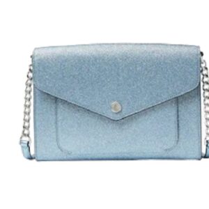 Kate Spade New York Tinsel Flap Crossbody (Frosty Sky Blue)