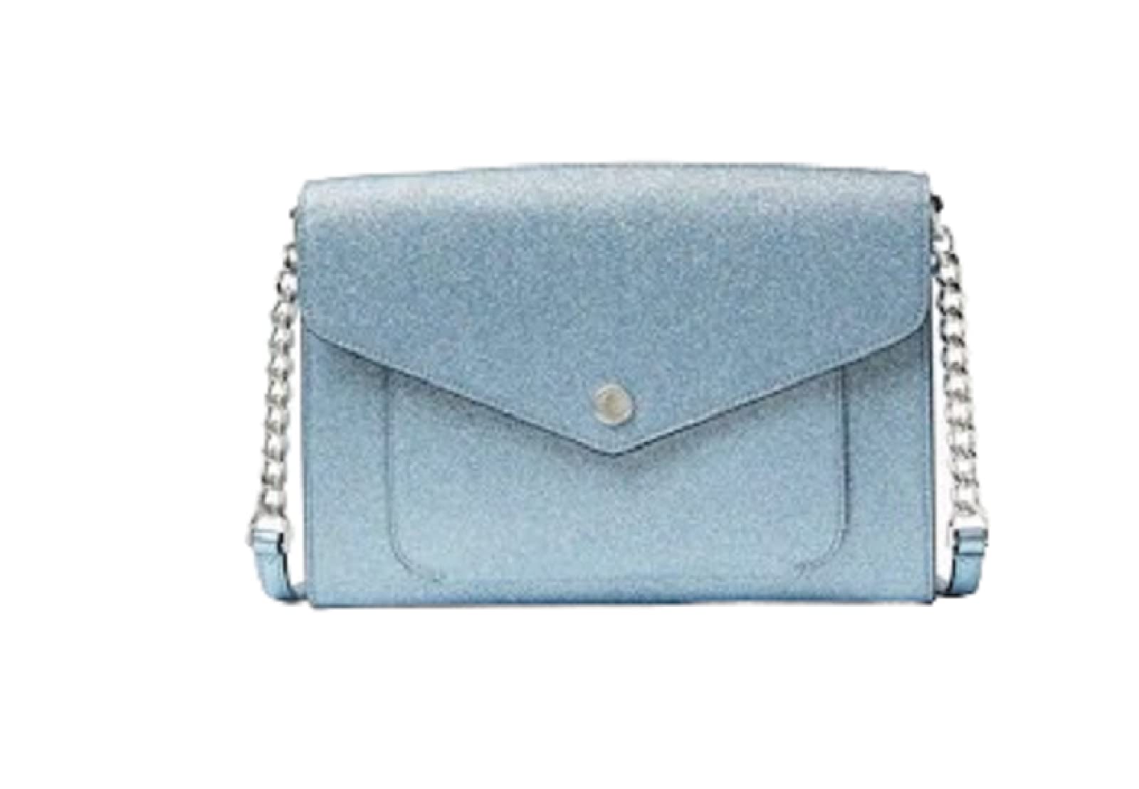 Kate Spade New York Tinsel Flap Crossbody (Frosty Sky Blue)