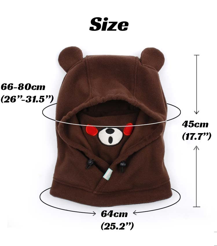 Bear Ski Balaclava Cute Animal Snowboard Face Warmer Winter Sports Hat Kawaii Snowboard Gear