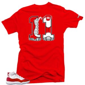 Shirt to Match Jordan 11 Cherry Varsity Red Match Jordan Tee - Snelos 11 Red - Medium