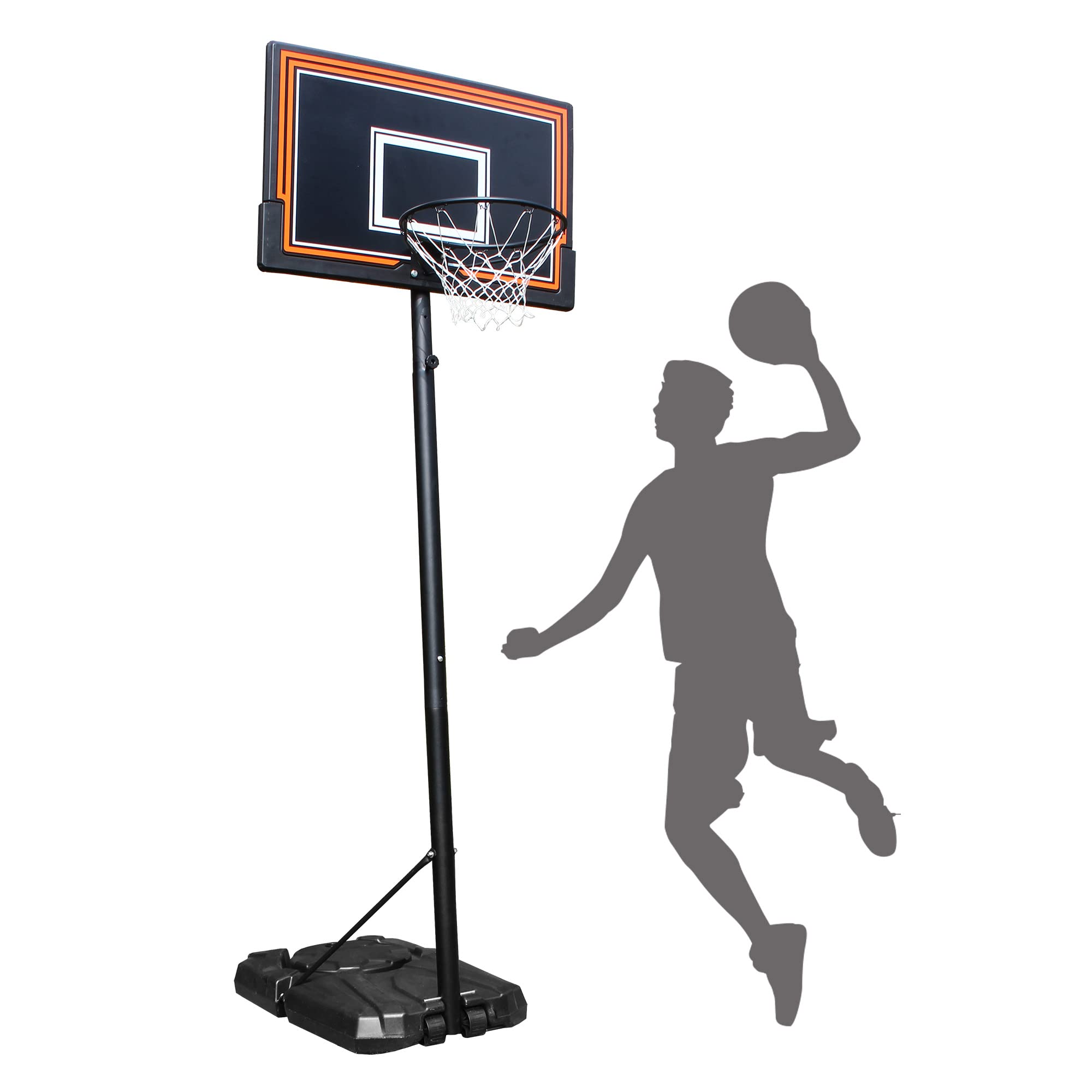 Basketball Hoop,7-10FT Adjustable Portable Basketball Backboard with Stand and Wheels Basketball Stand for Kids Teenagers Adults Outdoor/Indoor