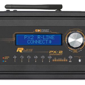 Expert PX2R Double Limiter DSP BT Aluminum Bluetooth Input EQ with 28 Band Spaced 1/4 Octave Apart Parametric EQ with Independent Band per Channel, 6 Independent Outputs