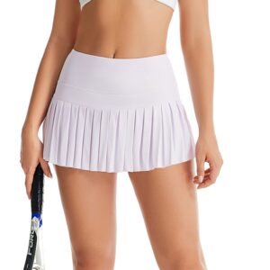 2 Pack Tennis Skirts for Women with Pockets High Waist Athletic Shorts Pleated Sports Golf Skorts Small Black White