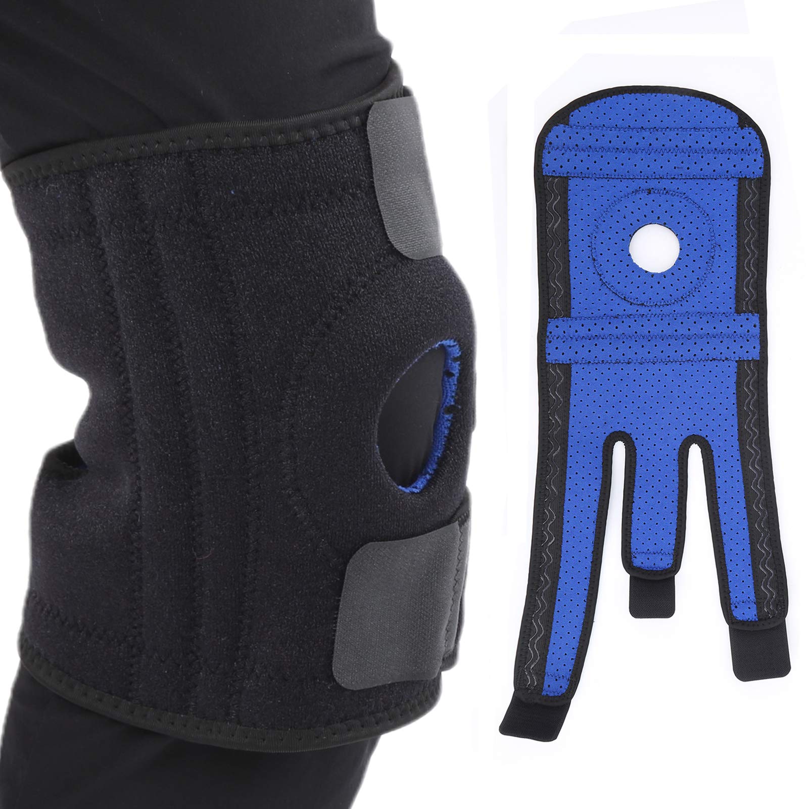 Knee Brace, Adjustable Knee Support Non‑Slip Arthritis Knee Support for Men Women Arthritis Injury Joint Pain Relief Recovery Running Workout Free Size