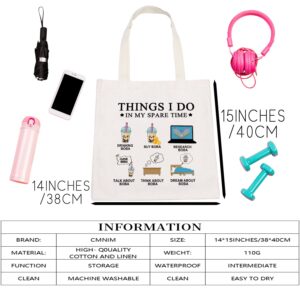 CMNIM Bubble Tea Lover Gifts Bubble Tote Bag kawaii Bubble Tea Merchandise for Girls Things I Do In My Spare Time Anime Gift(Bubble Tote Bag)