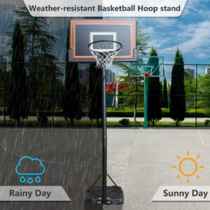 Basketball Hoop,7-10FT Adjustable Portable Basketball Backboard with Stand and Wheels Basketball Stand for Kids Teenagers Adults Outdoor/Indoor