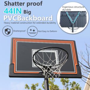 Basketball Hoop,7-10FT Adjustable Portable Basketball Backboard with Stand and Wheels Basketball Stand for Kids Teenagers Adults Outdoor/Indoor