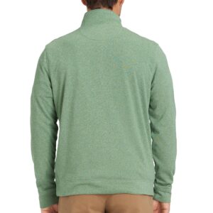 IZOD Mens Heathered Long Sleeve Jersey Face 1/4 Zip Top Medium Sage Green