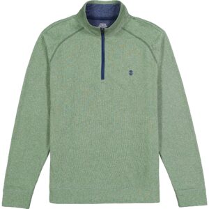 IZOD Mens Heathered Long Sleeve Jersey Face 1/4 Zip Top X-Large Sage Green