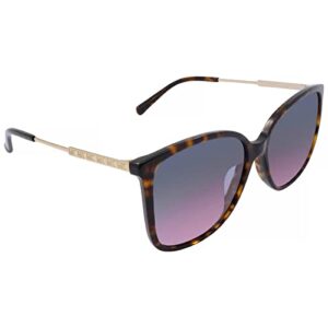 michael kors woman sunglasses dark tortoise frame, chambray sunset lenses, 57mm