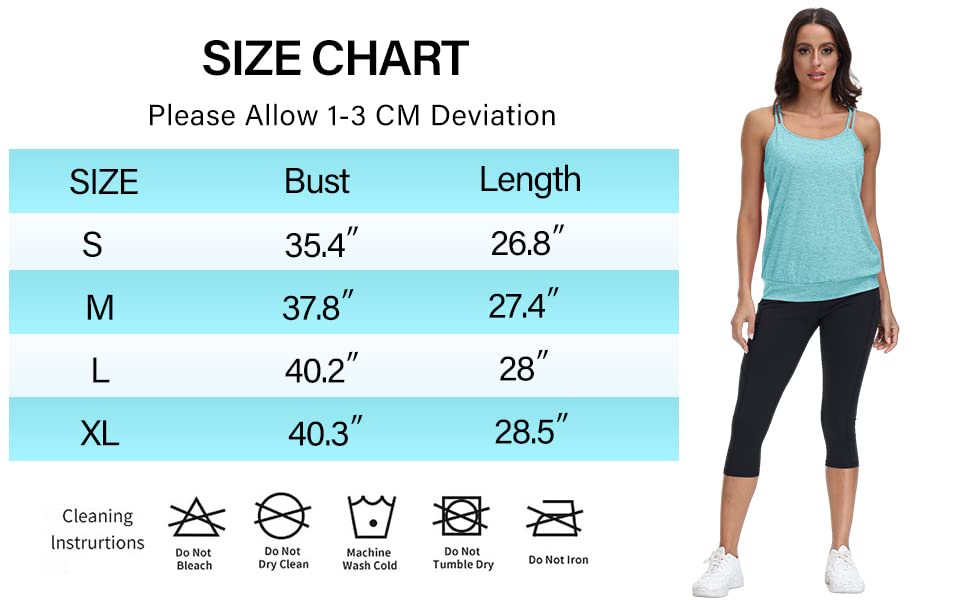 Fanfly 2 Pack Workout Tank Tops for Women Loose Fit Athletic Yoga Tops Spaghetti Strap Sports Running Gym Shirts