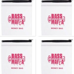 (4) Bass Mafia Heavy Duty 7''x8'' Fishing Waterproof Money Bag