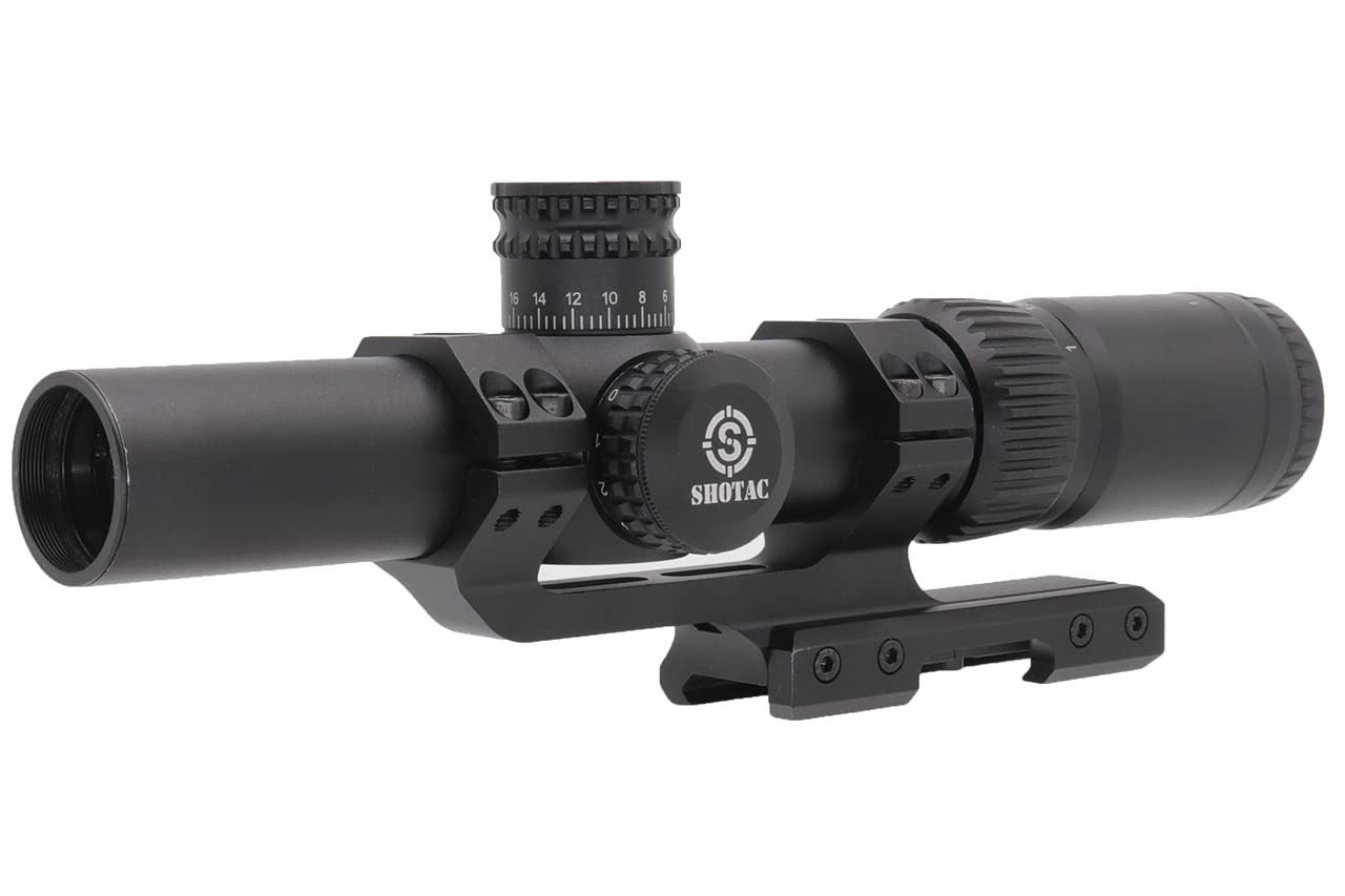 SHOTAC Rifle Scope 1-4X24, Hunting Riflescope with 30mm Tube,High Resolution Waterproof&Shock Proof Shotting Sight Scope