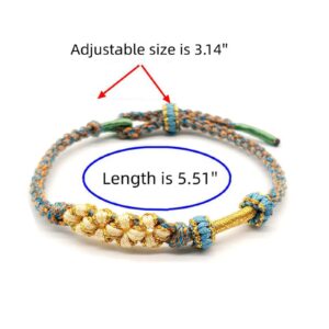 Angyape To My Granddaughter A Link That Can Never Be Undone Peach Blossom Bracelet, Granddaughter Bracelet from Grandma Adjustable Braided Bracelets for Women Jewelry(Blue Orange)