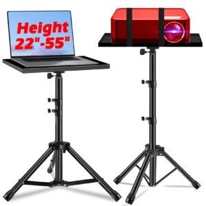 rehoseup projector stand, 22 to 55 inch laptop stand ,projector tripod with phone holder,tripod for projector,dj equipment,projector stand for outdoor movies,office, home, stage or studio (55inch)