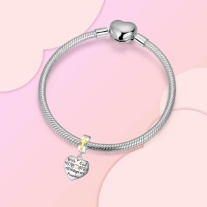 GOINEVA Cross Charm with God All Things are Possible Charm 925 Sterling Silver Charm Fits Women's Charm Bracelet & Necklace Valentine's Day Mother's Day Jewelry Gifts for Women