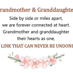 Angyape To My Granddaughter A Link That Can Never Be Undone Peach Blossom Bracelet, Granddaughter Bracelet from Grandma Adjustable Braided Bracelets for Women Jewelry(Blue Orange)