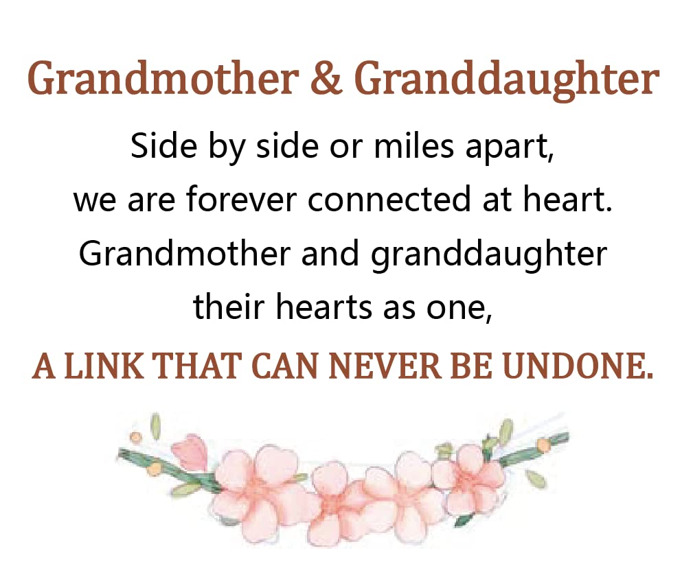 Angyape To My Granddaughter A Link That Can Never Be Undone Peach Blossom Bracelet, Granddaughter Bracelet from Grandma Adjustable Braided Bracelets for Women Jewelry(Blue Orange)