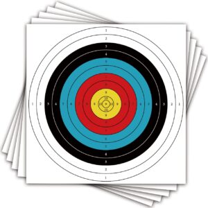 three archers 20pcs targets paper standard archery 23.6in 10 ring bow and arrow targets for hunting & shooting archery accessories for target practice