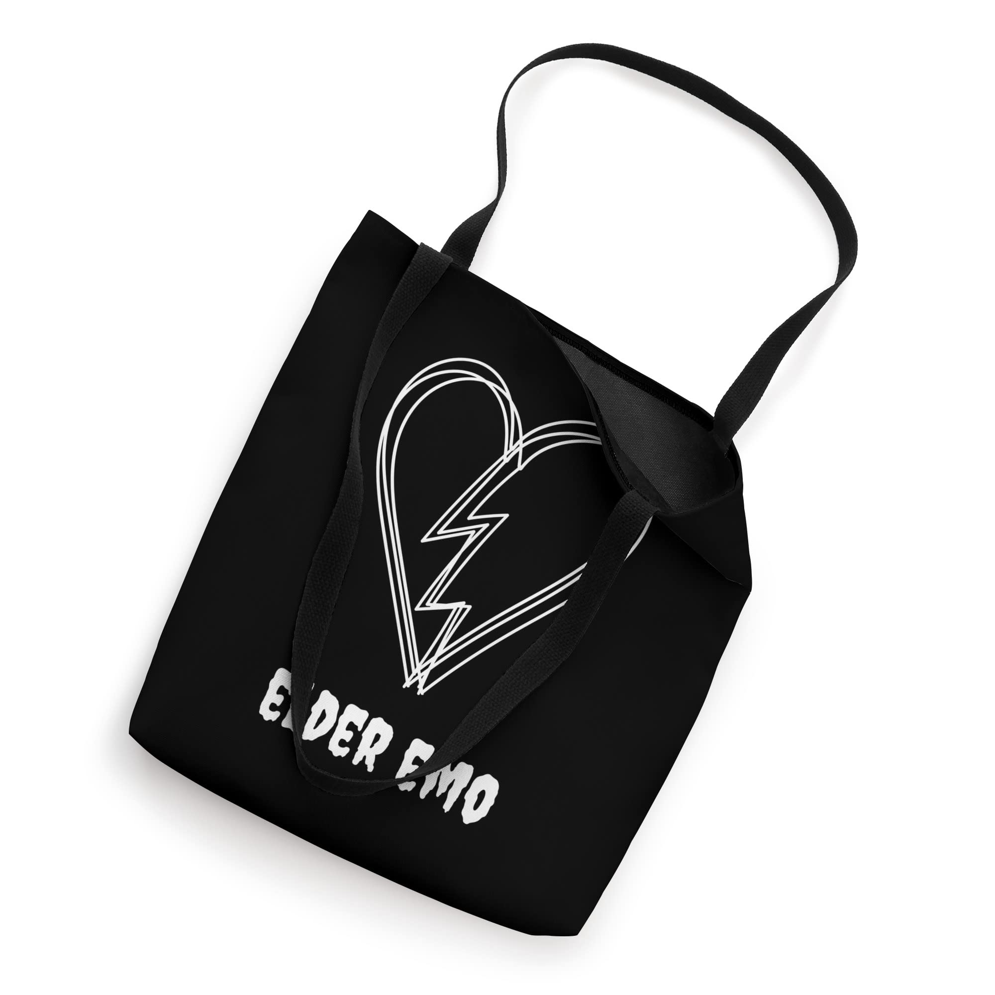 Elder Emo Goth and Gothic Funny Broken Heart Aesthetic Tote Bag