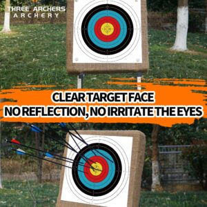 THREE ARCHERS 20pcs Targets Paper Standard Archery 23.6In 10 Ring Bow and Arrow Targets for Hunting & Shooting Archery Accessories for Target Practice