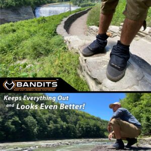 Bandits v2 - Gaiters for Hiking, Running, Landscaping, Construction and More - Fits Boots and Sneakers