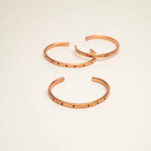 LEELA QUANTUM TECH Light Bracelet, hand crafted copper bracelet, allergen free, trendy design available in 2 variations, one size