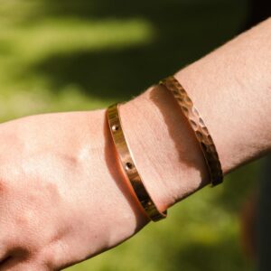 LEELA QUANTUM TECH Light Bracelet, hand crafted copper bracelet, allergen free, trendy design available in 2 variations, one size