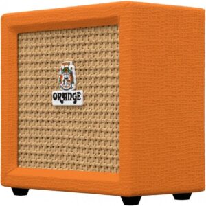 Orange Crush Amp Mini 3W Analogue Combo Battery Powered Amp Bundle with AC Power Adapter, 9V Battery & Polishing Cloth - Electric Bass Guitar Amp, Portable Practice Amp, Mini Speaker Amplifier