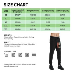 Goat Men's Casual Yoga Sweatpants Workout Athletic Elastic Waist Pants Outdoor Jogger Pants Medium Black