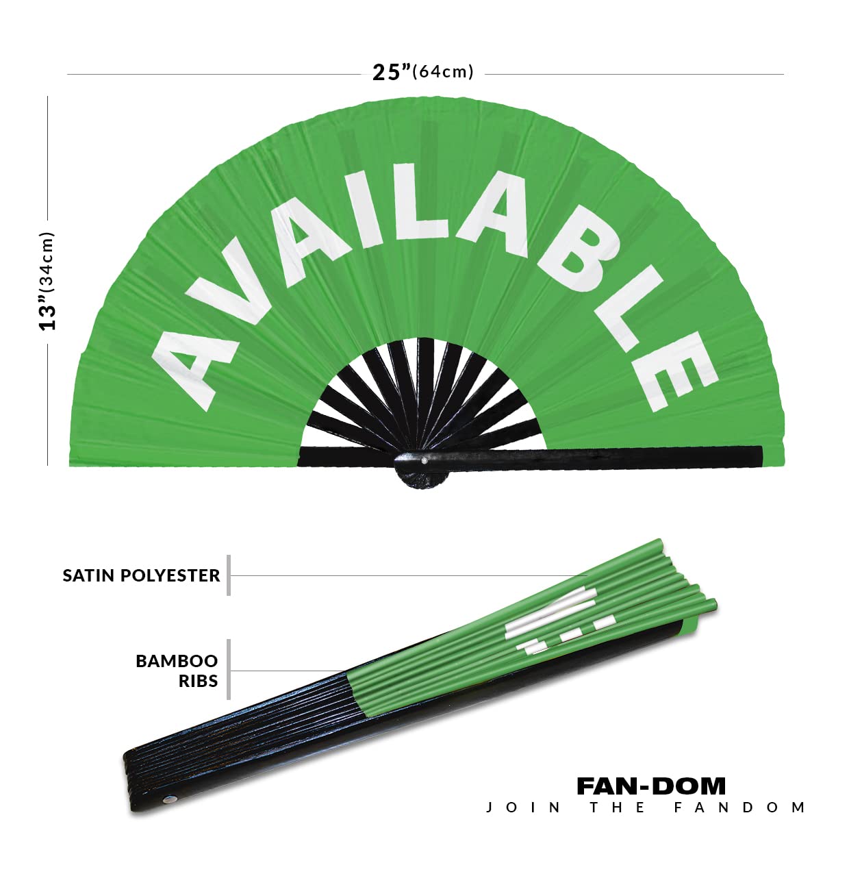 Available hand fan foldable bamboo circuit hand fan funny gag slang words expressions statement gifts Festival accessories Rave handheld Circuit event fan Clack fans (Green)