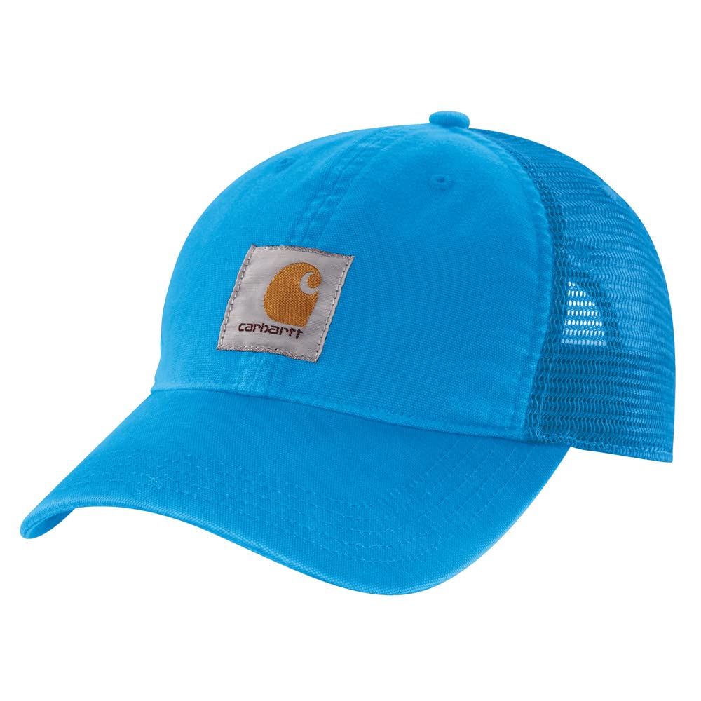 Carhartt Men's Canvas Mesh-Back Cap, Azure Blue