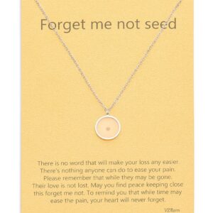 VZBarn Miscarriage Gifts for Mothers Forget Me Not Baby Necklace Silver